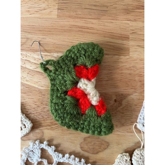 Set Of 5 Handmade Vintage Crochet Christmas Ornaments - Picture 7 of 7
